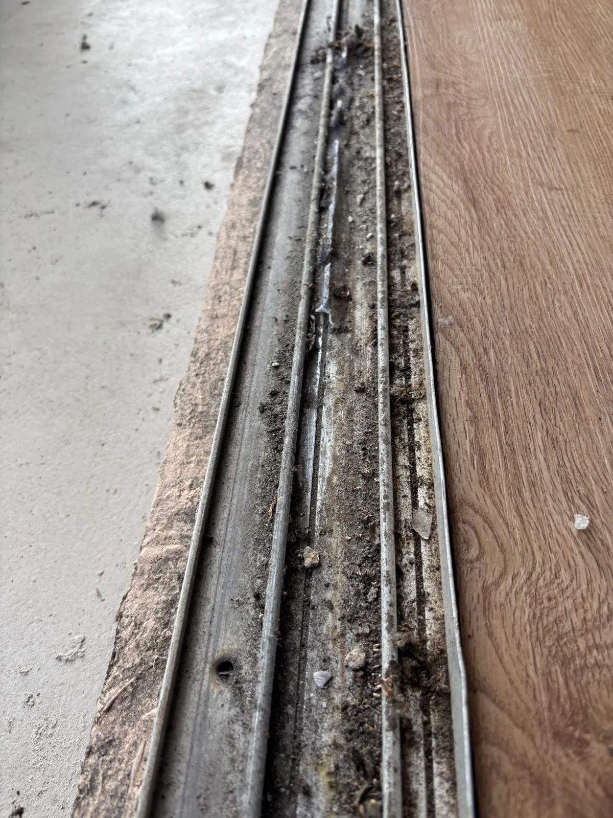 Sliding door track repair and cleaning