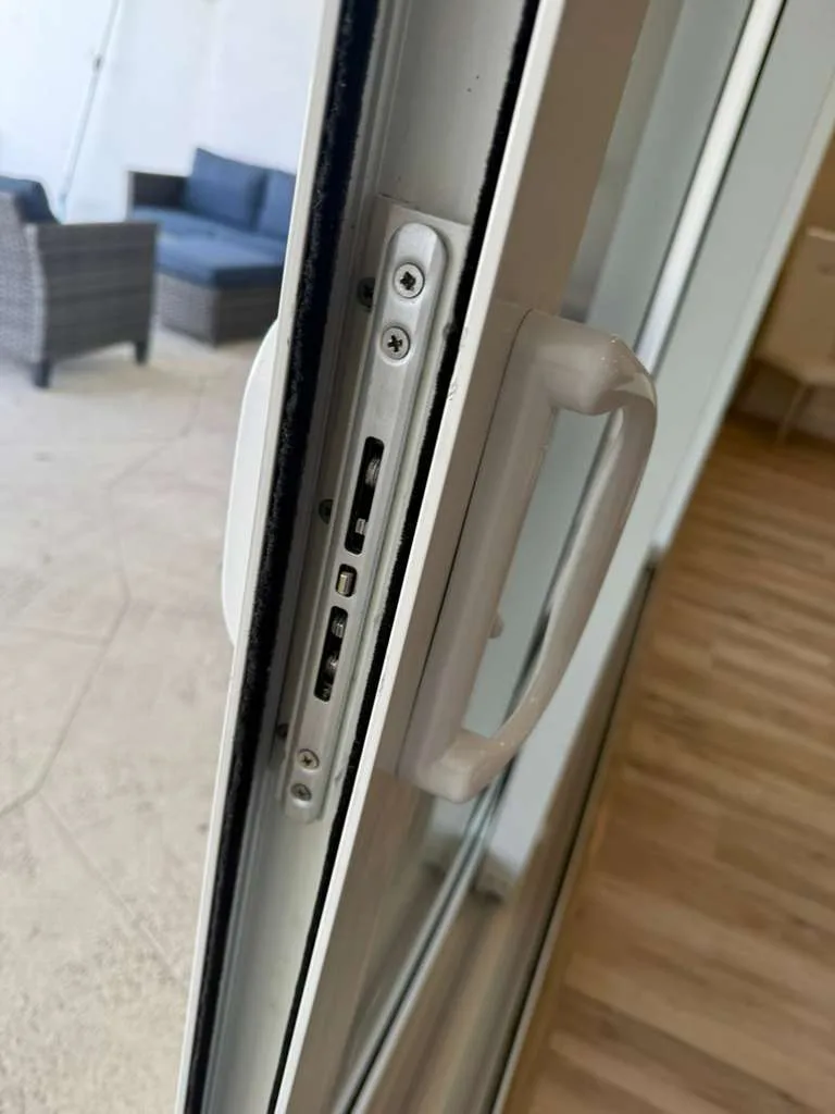 New sliding door handle installed